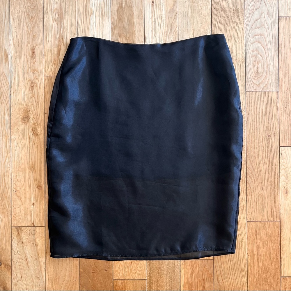 Reformation Womens Black Sheer Layered Lined Mini Skirt Size 8